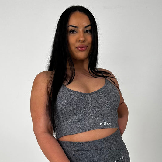 Dark Grey Seamless Sports Bra